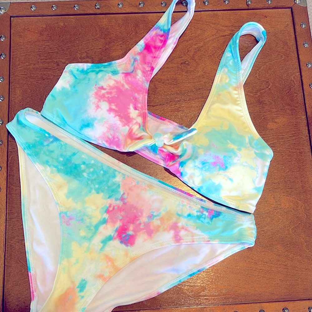 Cabana Del Sol Colorful Tie-Dye Bikini